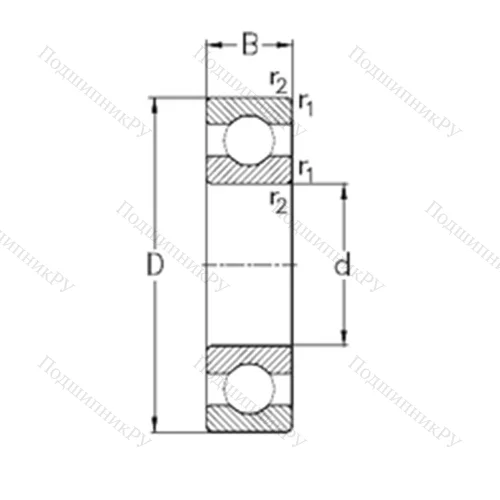 Подшипник шариковый радиальный 619/560-MA