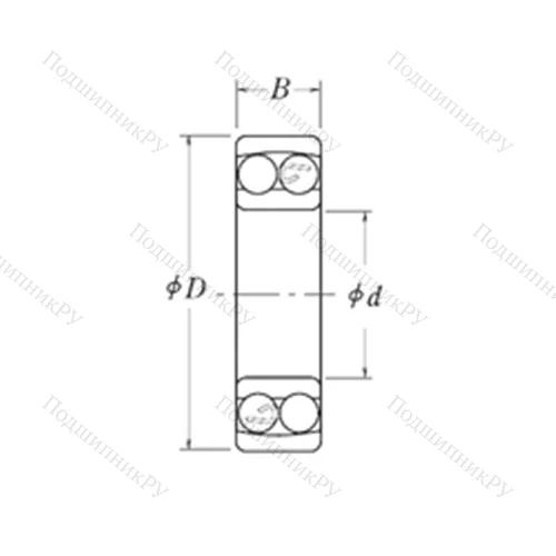Подшипник шариковый радиальный самоцентрирующийся NMJ 1.1/2