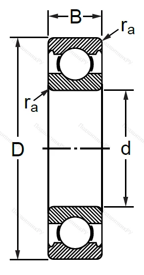 Шариковый однорядный подшипник 76-130 (6030 C 3) в Чебоксарах
