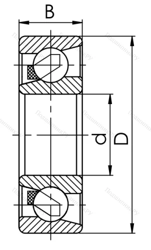 Радиально-упорный шариковый подшипник 36203 Е (7203 CE) в Чебоксарах