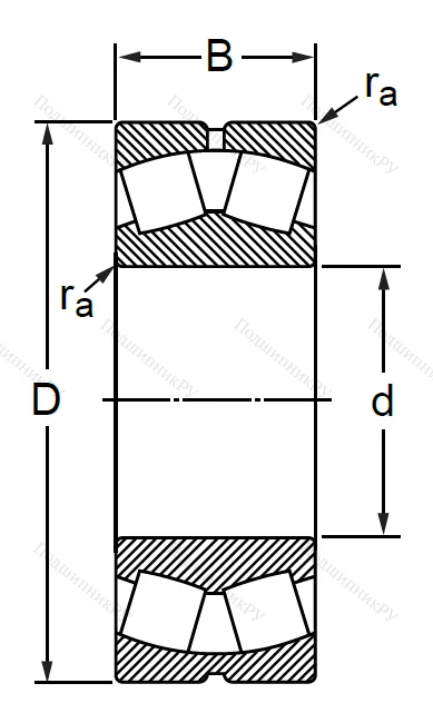 Сферический роликовый подшипник 53610 АН (22310 CCW 33) в Чебоксарах