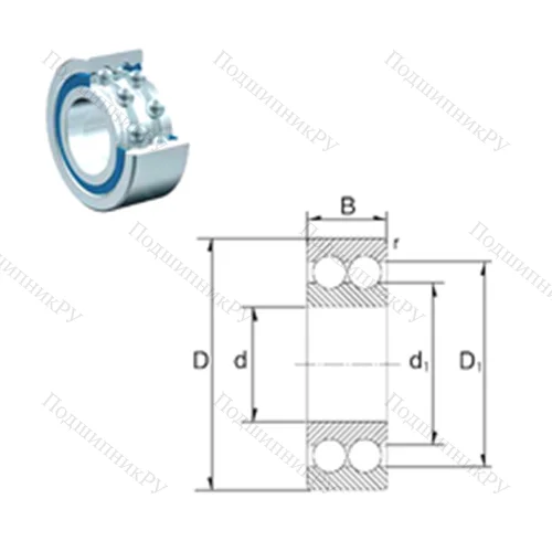 Подшипник шариковый радиальный S 4209-2RS от производителя  ZEN Подшипник шариковый радиальный S 4209-2RS от производителя  ZEN