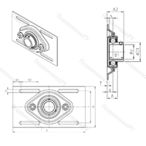 Подшипниковый узел шариковый радиальный