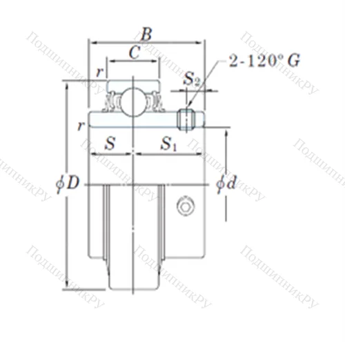 Подшипник шариковый радиальный RB 208-25 от производителя  KOYO