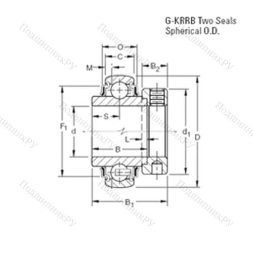 Подшипник шариковый радиальный G 1206KRRB