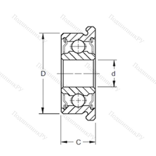 Подшипник шариковый радиальный F 61804-2RS