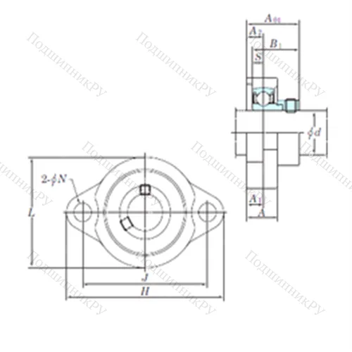 Подшипниковый узел шариковый радиальный ALF 207-20