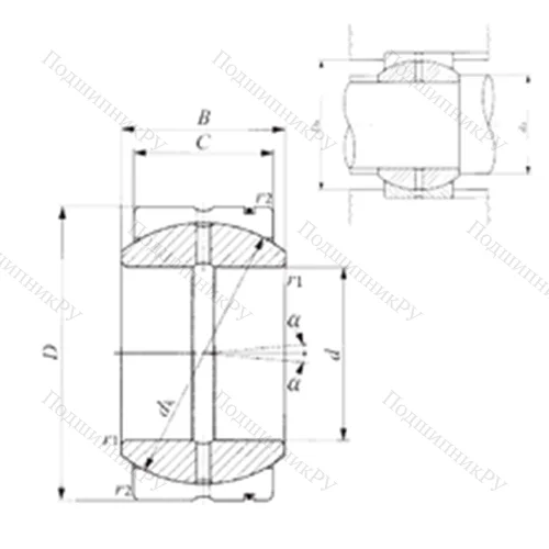 Подшипник скольжения сферический SB 11017093 от производителя  IKO