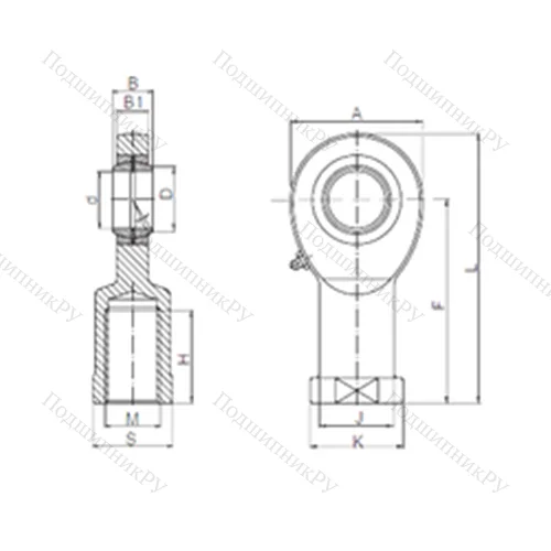 Подшипник скольжения сферический SIL 22 от производителя  CX