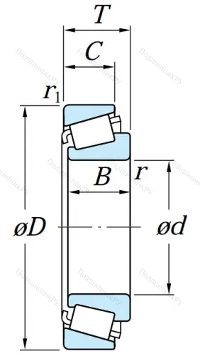 Конический роликовый подшипник HI-CAP 320/28 JR WXU5FIZ1U7 от производителя  KOYO Конический роликовый подшипник HI-CAP 320/28 JR WXU5FIZ1U7 от производителя  KOYO