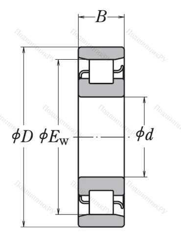 Роликовый цилиндрический подшипник N 221 W от производителя  NSK