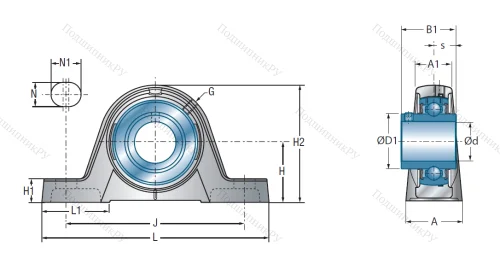 Подшипниковый узел UCPE 207 в Чебоксарах