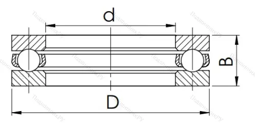 Упорный шариковый подшипник 8102 (51102) в Чебоксарах