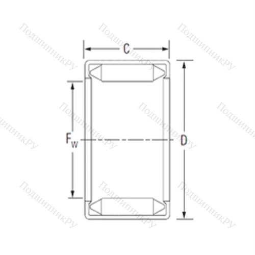 Подшипник игольчатый радиальный BM 2220B от производителя  KOYO Подшипник игольчатый радиальный BM 2220B от производителя  KOYO