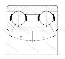 Модификация подшипника 6-3056208К размер 40x80x30,2 от производителя  ГПЗ-23
