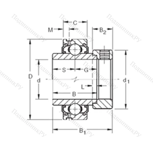 Подшипник шариковый радиальный G 1109KLL от производителя  TIMKEN