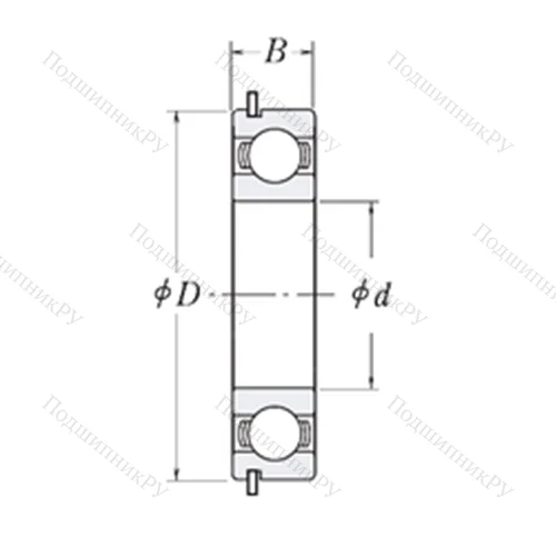 Подшипник шариковый радиальный LJ 2.1/2-NR