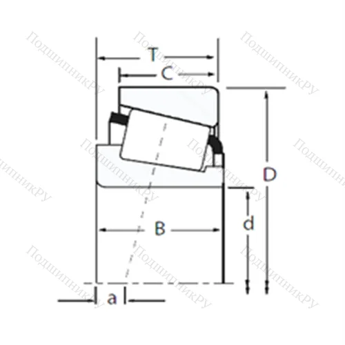 Подшипник роликовый радиально-упорный 45285A/45221 от производителя  TIMKEN