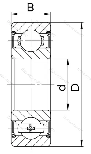 Шариковый однорядный подшипник 80203 (6203 ZZ) в Чебоксарах
