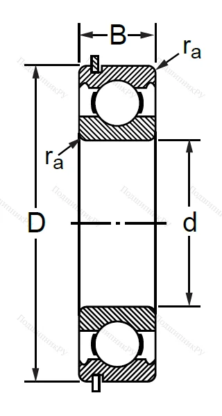 Шариковый однорядный подшипник 50312 (6312 NR) в Чебоксарах