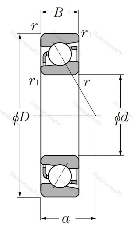 Однорядный шариковый подшипник