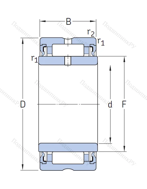 Игольчатый подшипник NA 4902 2RS