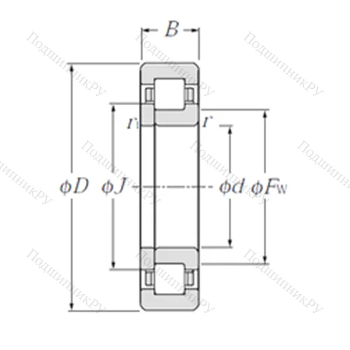 Подшипник роликовый радиальный NUP 1030