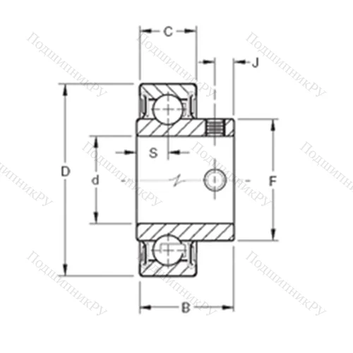 Подшипник шариковый радиальный YA 103RR 2 от производителя  TIMKEN