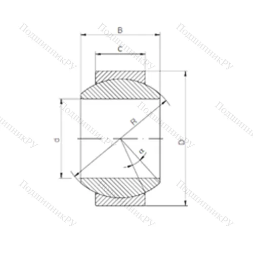 Подшипник скольжения сферический GE 008 HS от производителя  CX