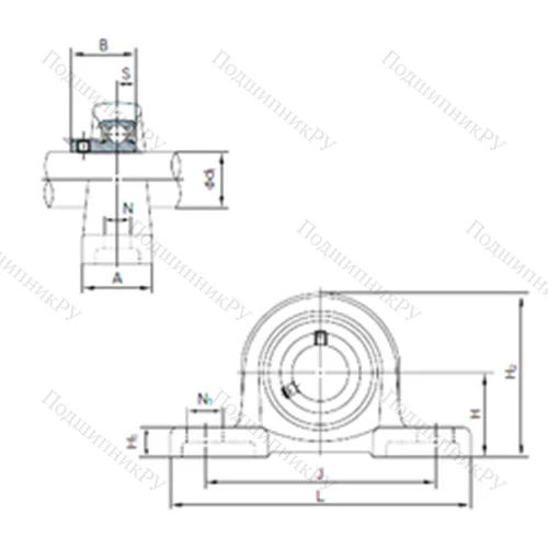 Подшипниковый узел шариковый радиальный BLLP 7J