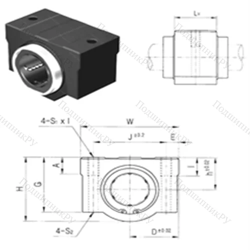 Подшипник шариковый линейный SCE 25V-B от производителя  Samick