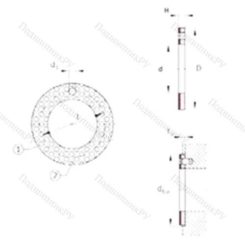 Подшипник скольжения EGW 32-E 50 от производителя  INA