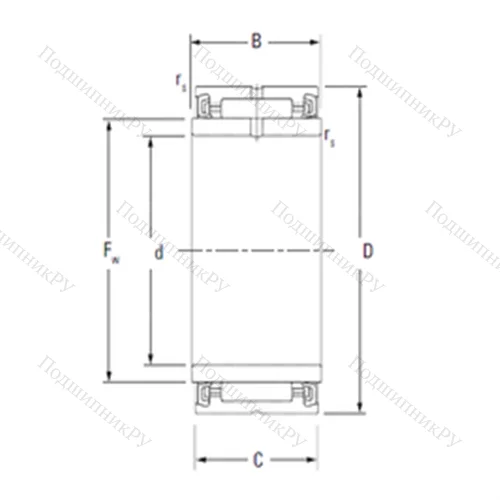 Подшипник игольчатый радиальный NA 4905,2RS