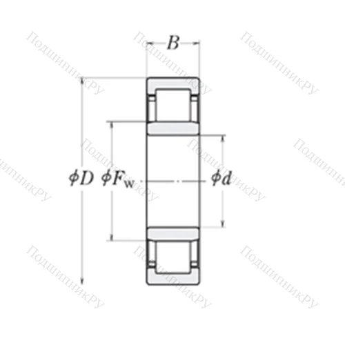 Подшипник роликовый радиальный LLRJ 4.1/4