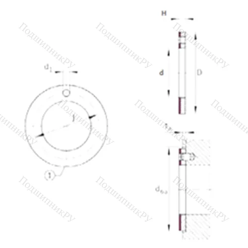 Подшипник скольжения EGW 38-E 40 от производителя  INA
