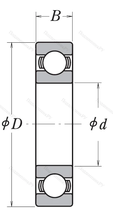 Однорядный шариковый подшипник 6915 C 3