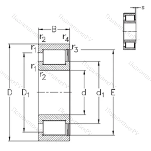 Подшипник роликовый радиальный NCF 2905-V от производителя  NKE