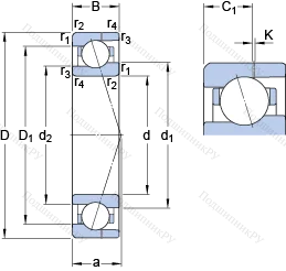 Подшипник 71907 CE/P 4AH