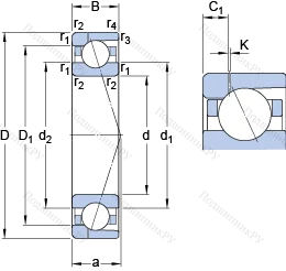 Подшипник 71915 CD/HCP 4AH 1