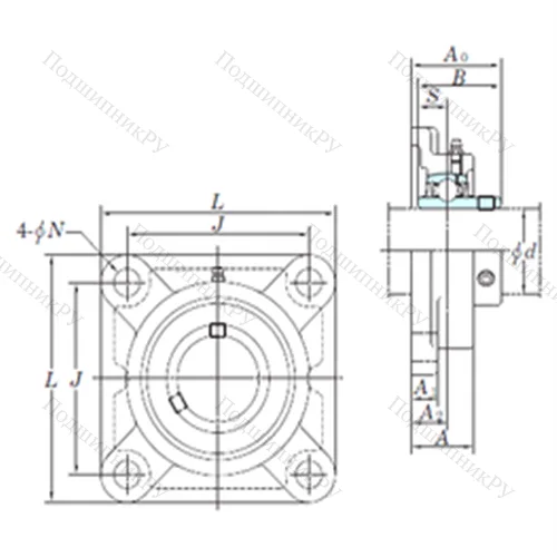 Подшипниковый узел шариковый радиальный UCF 315-48 от производителя  KOYO Подшипниковый узел шариковый радиальный UCF 315-48 от производителя  KOYO