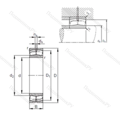 Подшипник роликовый радиальный самоцентрирующийся 24184-E 1