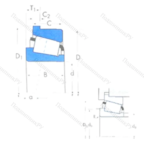 Подшипник роликовый радиально-упорный 529/522B от производителя  TIMKEN