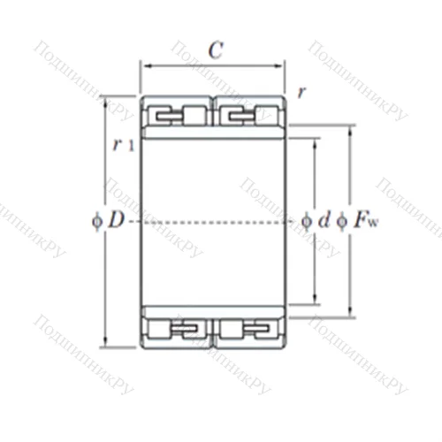 Подшипник роликовый радиальный 34FC 25168 от производителя  KOYO