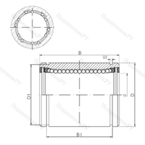 Подшипник шариковый линейный KB 3068UU от производителя  CX