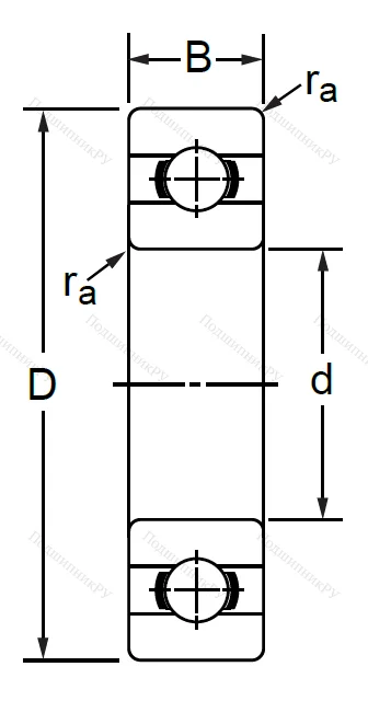 Дюймовый шариковый подшипник RLS 20 (LJ 2-1/2) в Чебоксарах