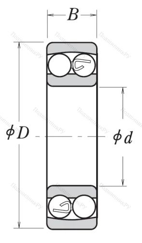 Двухрядный шариковый подшипник 2212 2RSTNG от производителя  NSK