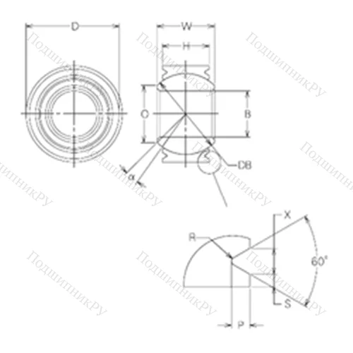 Подшипник скольжения сферический MBW 8VCR от производителя  NMB
