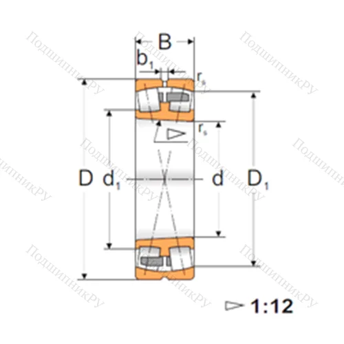 Подшипник роликовый радиальный самоцентрирующийся 22215 ACKMBW 33