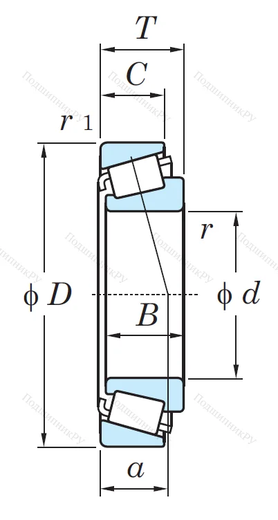 Конический роликовый подшипник HI-CAP 30208 JR M9E23DX18R