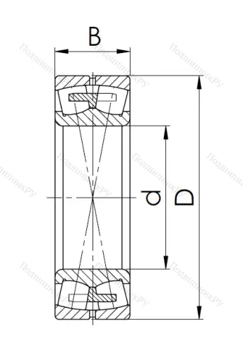 Сферический роликовый подшипник 3612 Н (22312 MW 33) в Чебоксарах